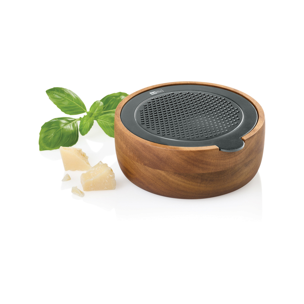 Râpe fine personnalisable avec récipient CutnServe Marron et Noir